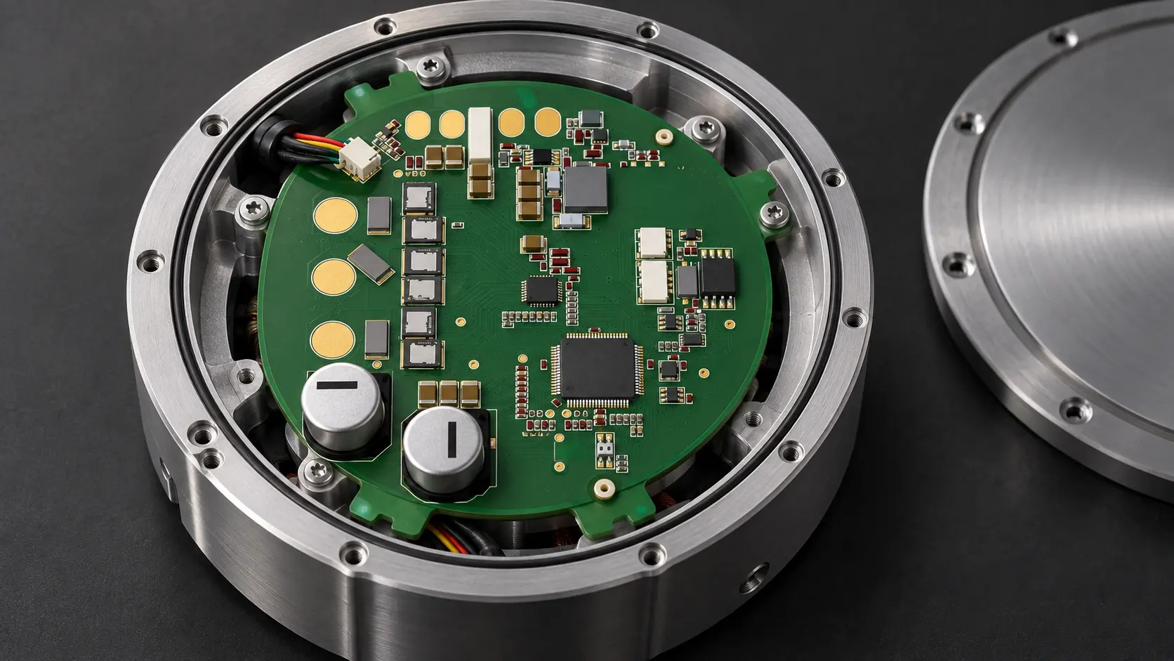 Servo controller mounted in actuator housing: direct integration without additional brackets
